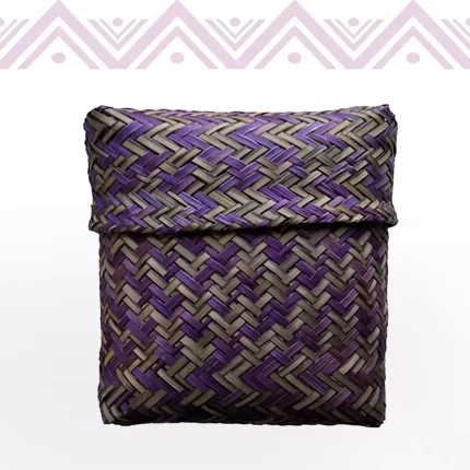 Étnicos Colombia bolso en fibra chocolatillo color lila