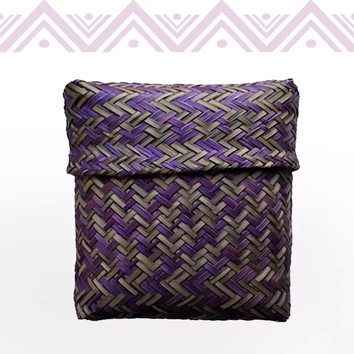 Étnicos Colombia bolso en fibra chocolatillo color lila